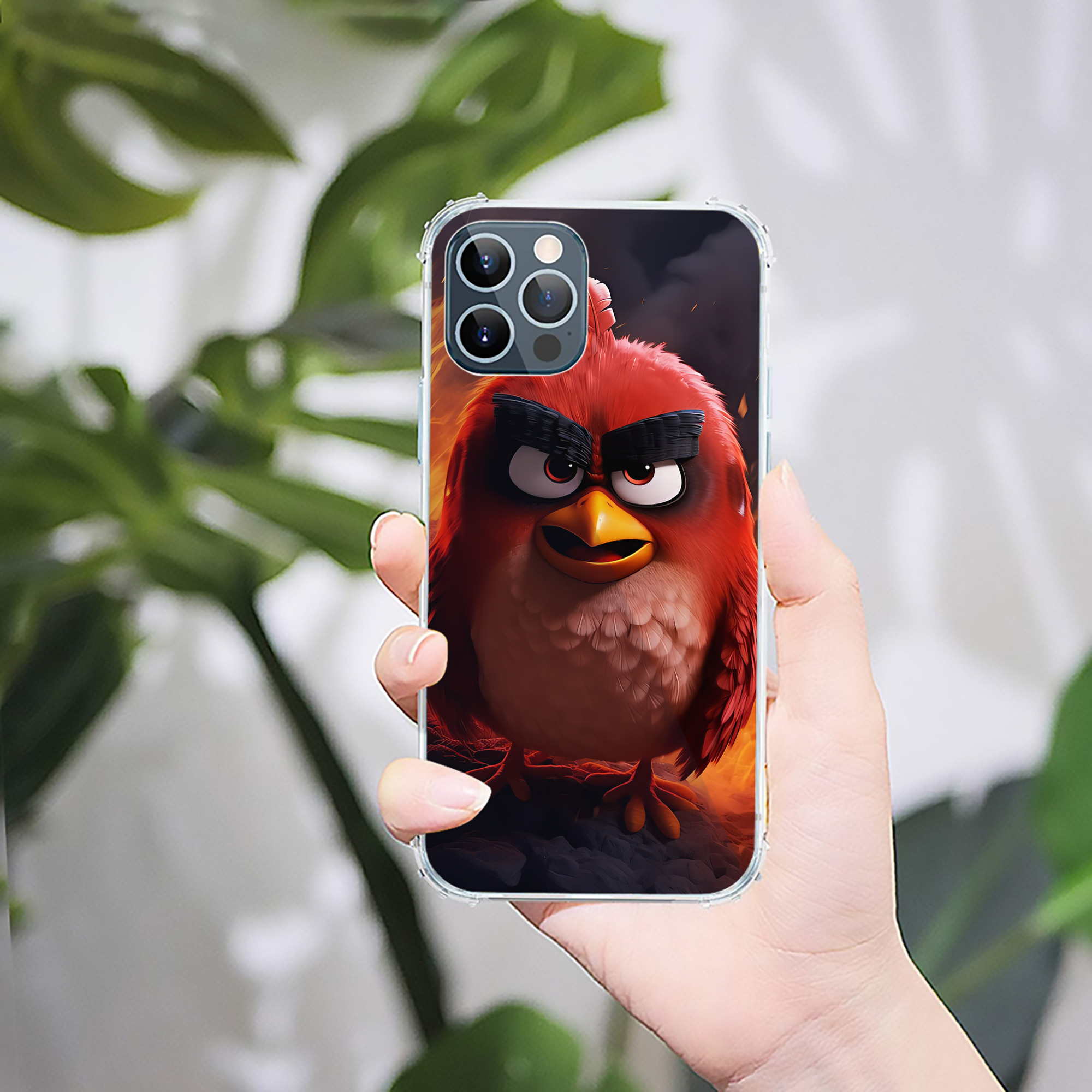 （画像用） Angry Birds アングリーバード 【iPhone 12シリーズ対応】透明スマホケース（クリアソフトケース）